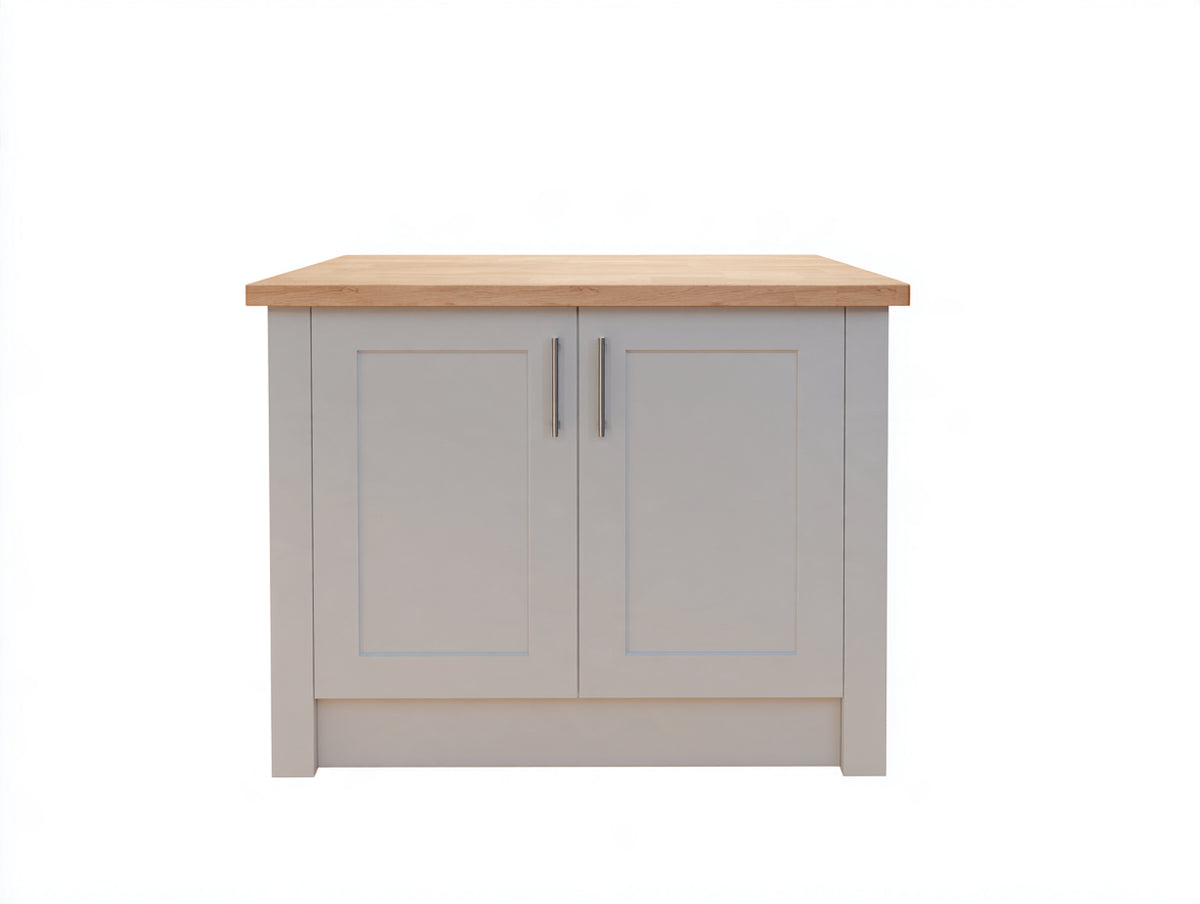 Aparador de 2 puertas madera de ingeniería 90x40x85 cm - Gris topo y madera natural - Diseño moderno