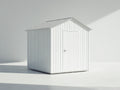 Caseta de jardín 220x180x220 cm - blanco - estructura metálica con 1 puerta y techo a dos aguas