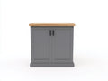 Aparador de 2 puertas 100 x 45 x 90 cm - gris y marrón claro - almacenamiento clásico