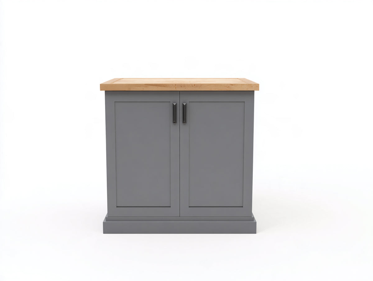 Aparador de 2 puertas 100 x 45 x 90 cm - gris y marrón claro - almacenamiento clásico